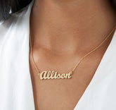 שרשרת שם אישית ציפוי זהב